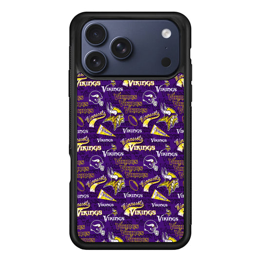 Minnesota Vikings Patterns iPhone 17 Pro Max Case | Slim Protective Cover for iPhone 17 Pro Max