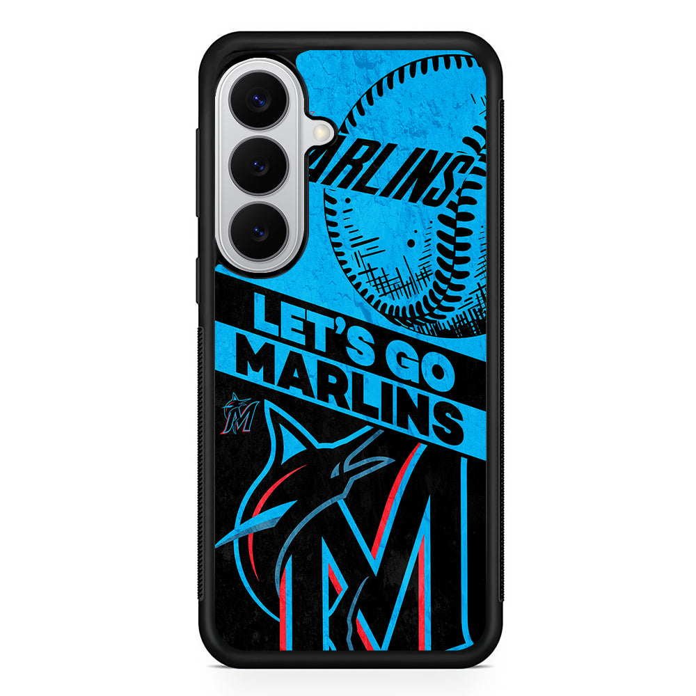 Miami Marlins Let's Go Samsung Galaxy S26 Case | Protective Rubber Cover
