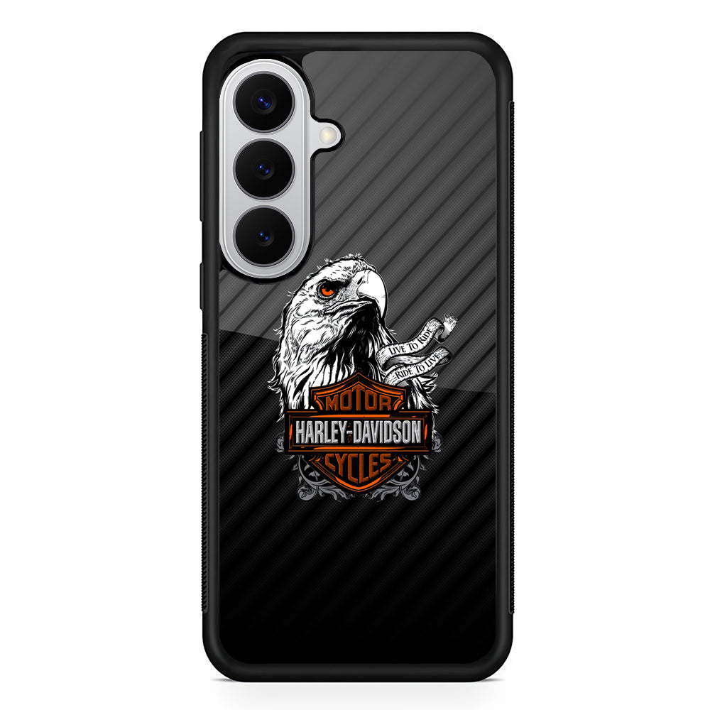 Harley Davidson Dashing Like an Eagle Samsung Galaxy S26 Case | Slim Samsung Galaxy S26 Rubber Case