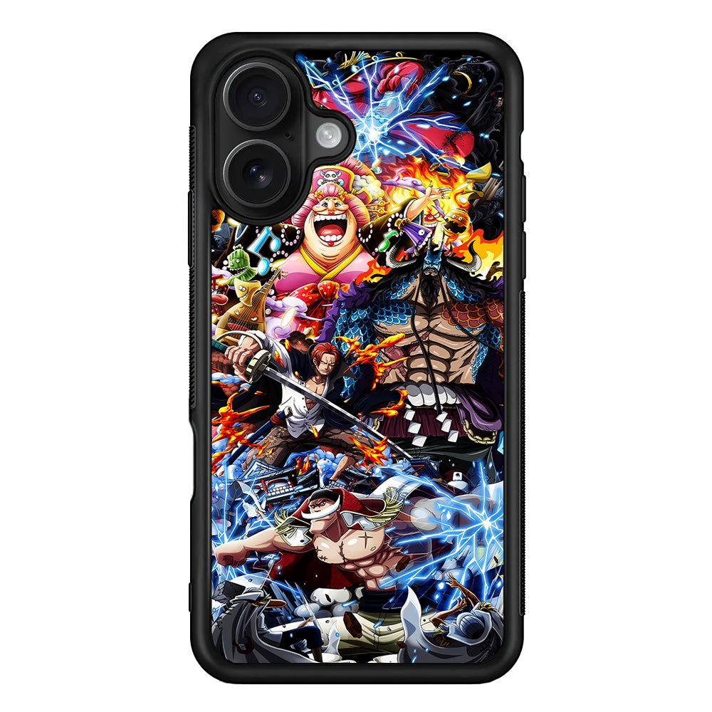 One Piece All Yonkou iPhone 16 Case - Oxvistore