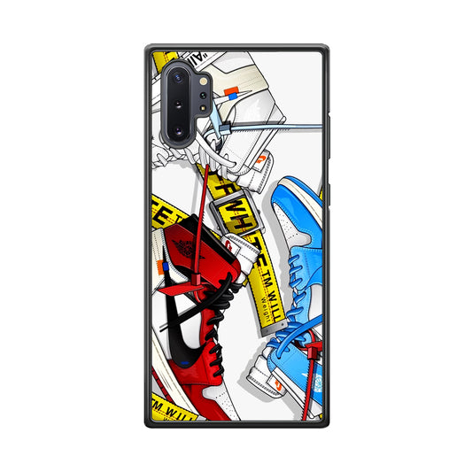 Nike Air x Off White Shoes Colase Samsung Galaxy Note 10 Plus Case | Slim Rubber Case for Samsung Galaxy Note 10 Plus