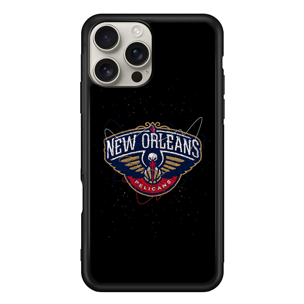 New Orleans Pelicans Abstract iPhone 16 Pro Max Case | Stylish Protective Case for iPhone 16 Pro Max
