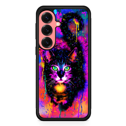 Cute Rainbow Cat Painting Samsung Galaxy S25 Case | Protective Case for Samsung Galaxy S25