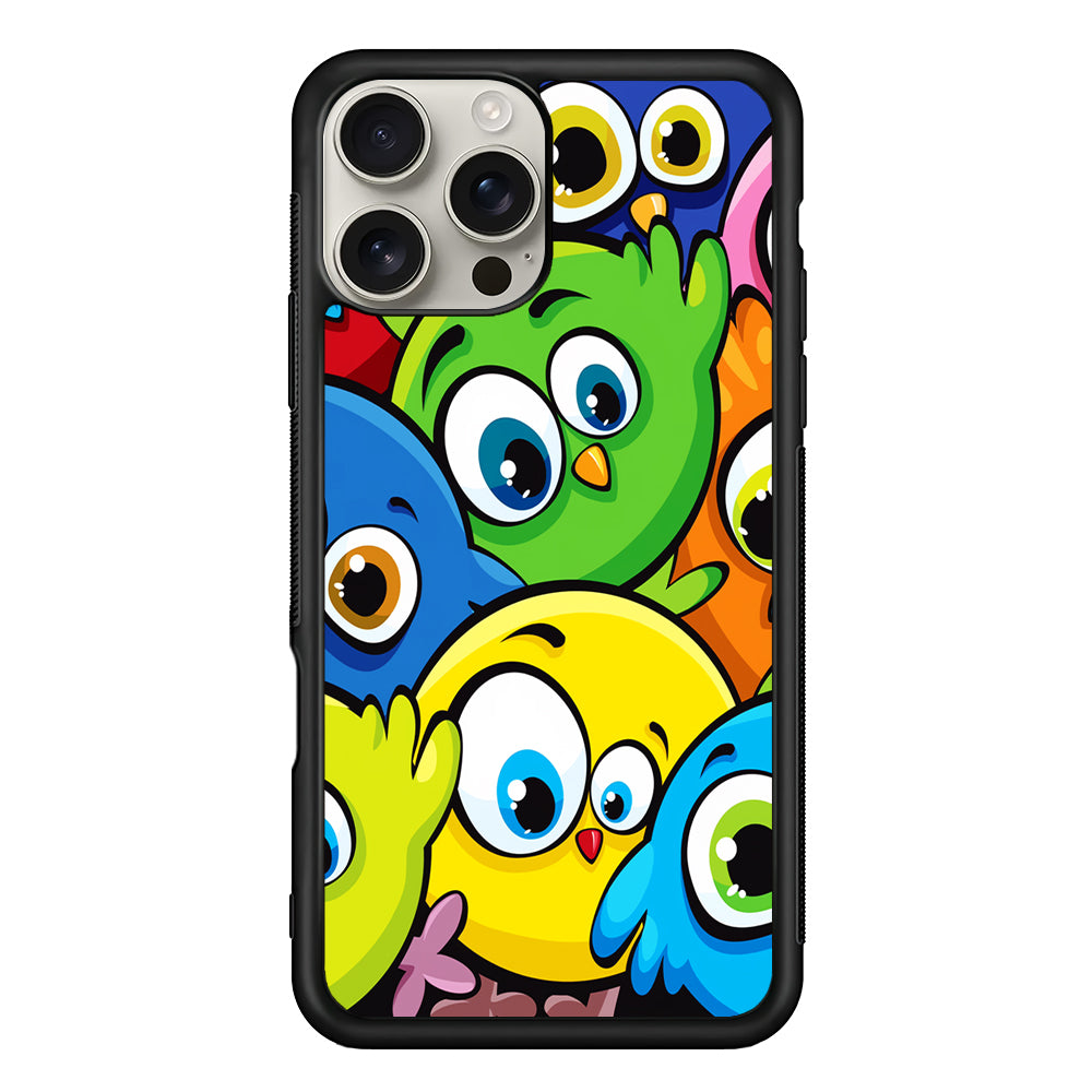 Funny Cartoon Birds iPhone 16 Pro Max Case | Stylish Protective Case for iPhone 16 Pro Max
