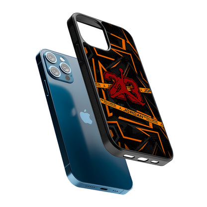 Air Jordan Orange Shapes 2D Rubber Phone Case | Slim Protective Phone Case
