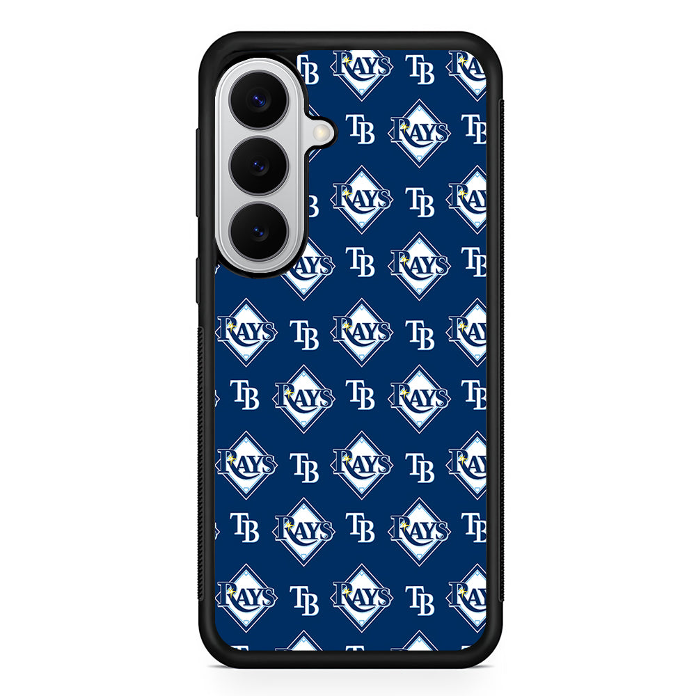 Tampa Bay Rays Pattern Samsung Galaxy S26 Case | Protective Rubber Cover