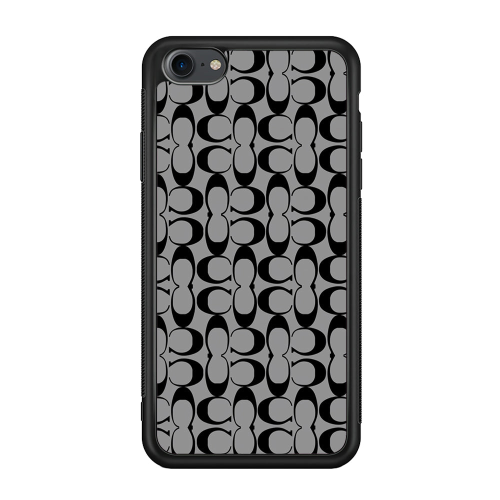 Coach Black Grey iPhone 8 Case | Slim Rubber Case for iPhone 8
