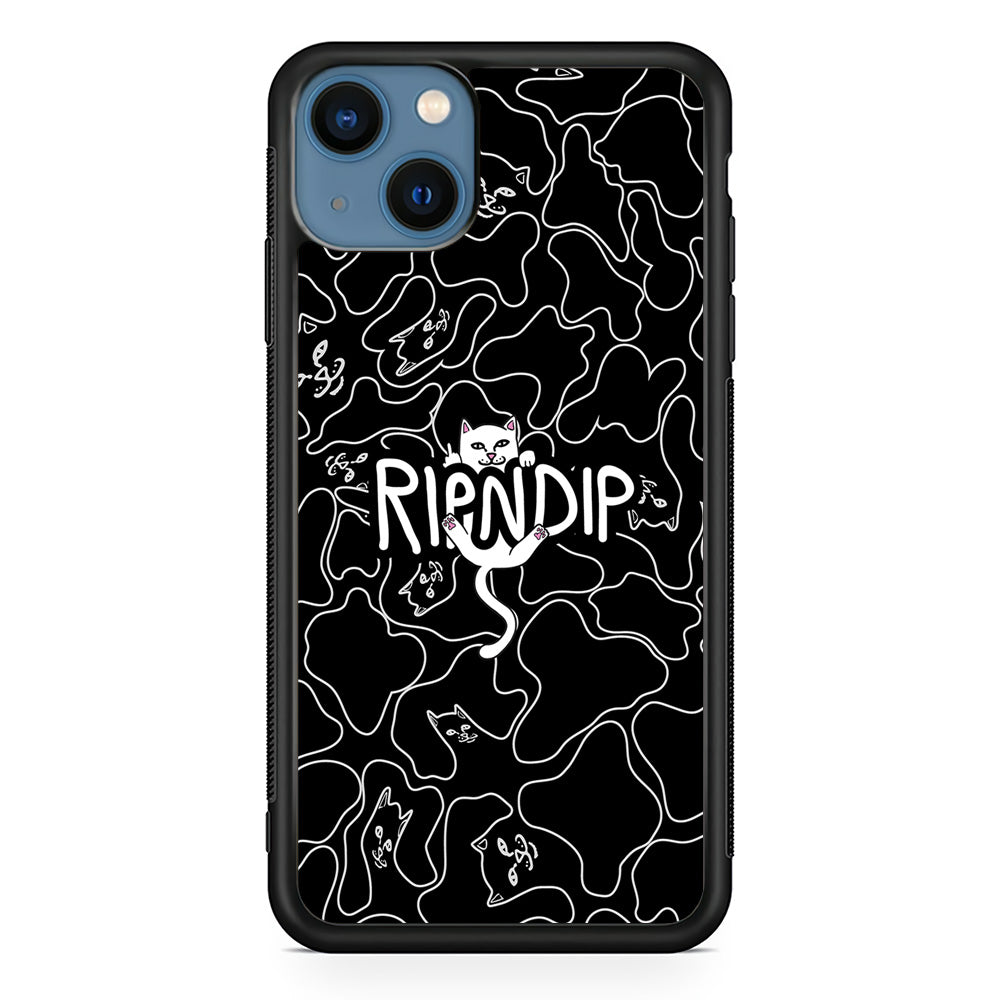 Rip N Dip Black Camo iPhone 15 Case | Slim Rubber Case for iPhone 15