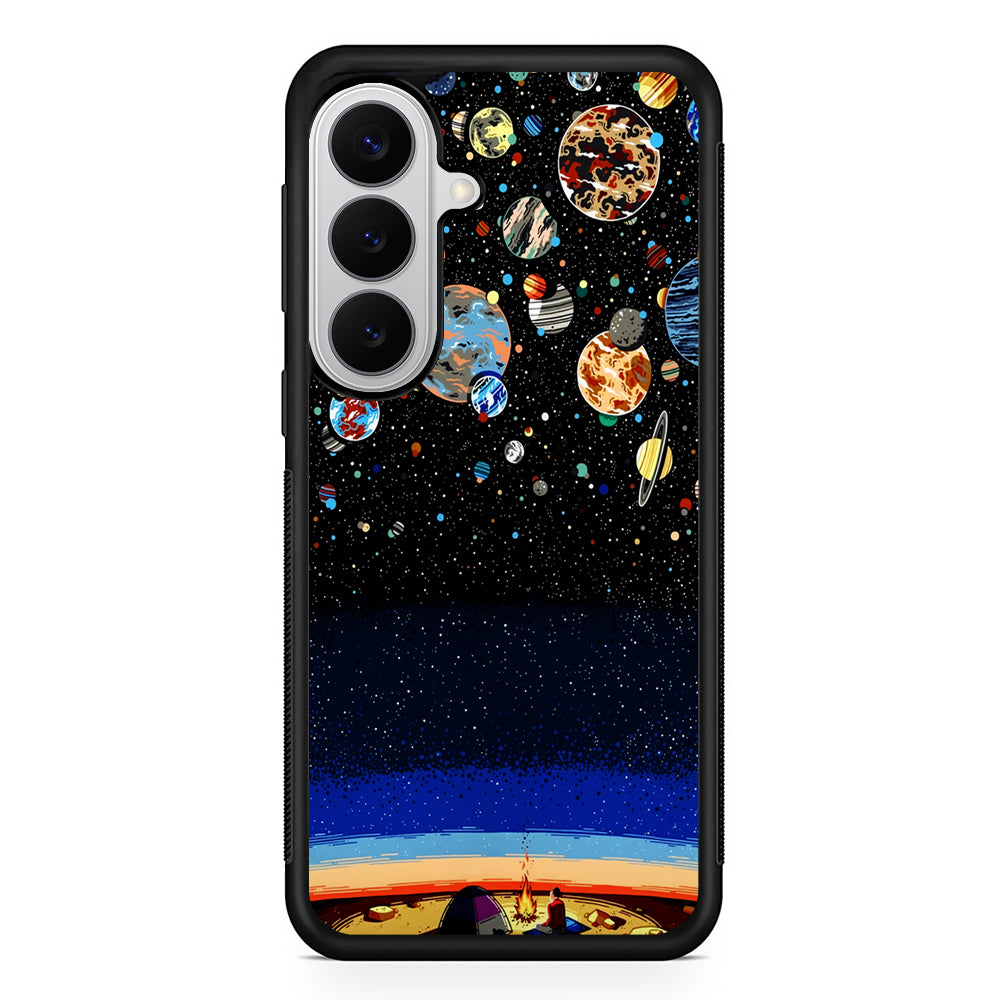 Star Night Camping Samsung Galaxy S26 Case | Protective Rubber Cover
