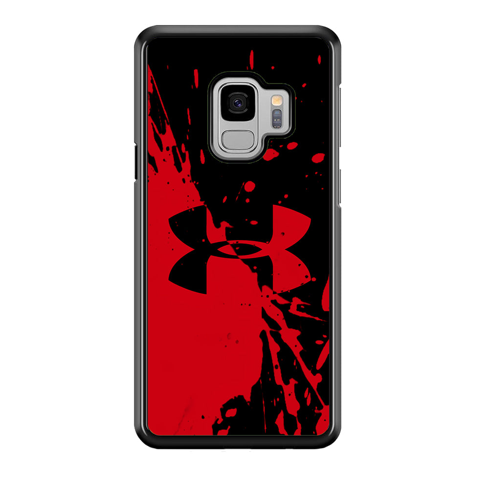 Under Armour Black Red Samsung Galaxy S9 Case | Slim Rubber Case for Samsung Galaxy S9