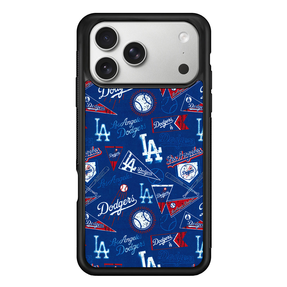 Los Angeles Dodgers Retro iPhone 17 Pro Case | Slim Rubber Case for iPhone 17 Pro