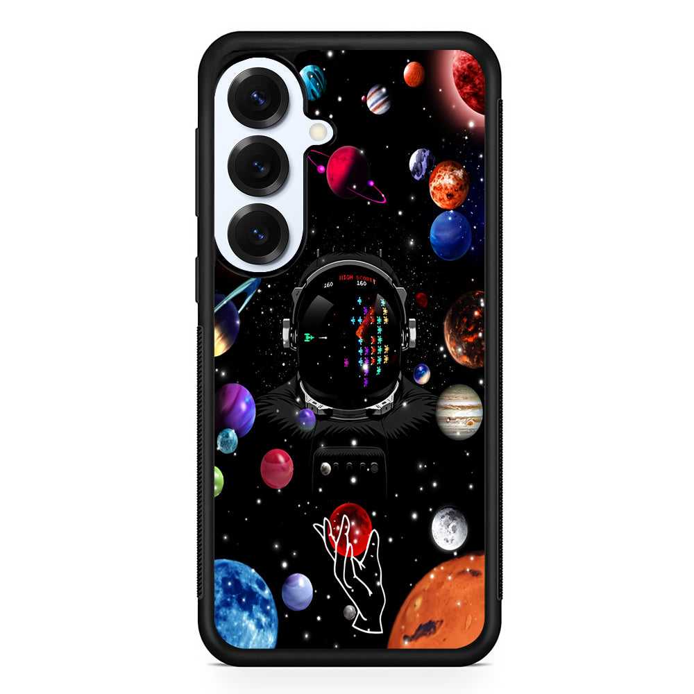 Astronaut Vintage Space Game Samsung Galaxy S25 Plus Case | Slim Rubber Cover for Samsung Galaxy S25 Plus