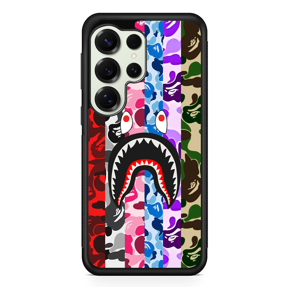 Bape Colorfull Camo Samsung Galaxy S25 Ultra Case | Slim Rubber Case for Samsung Galaxy S25 Ultra