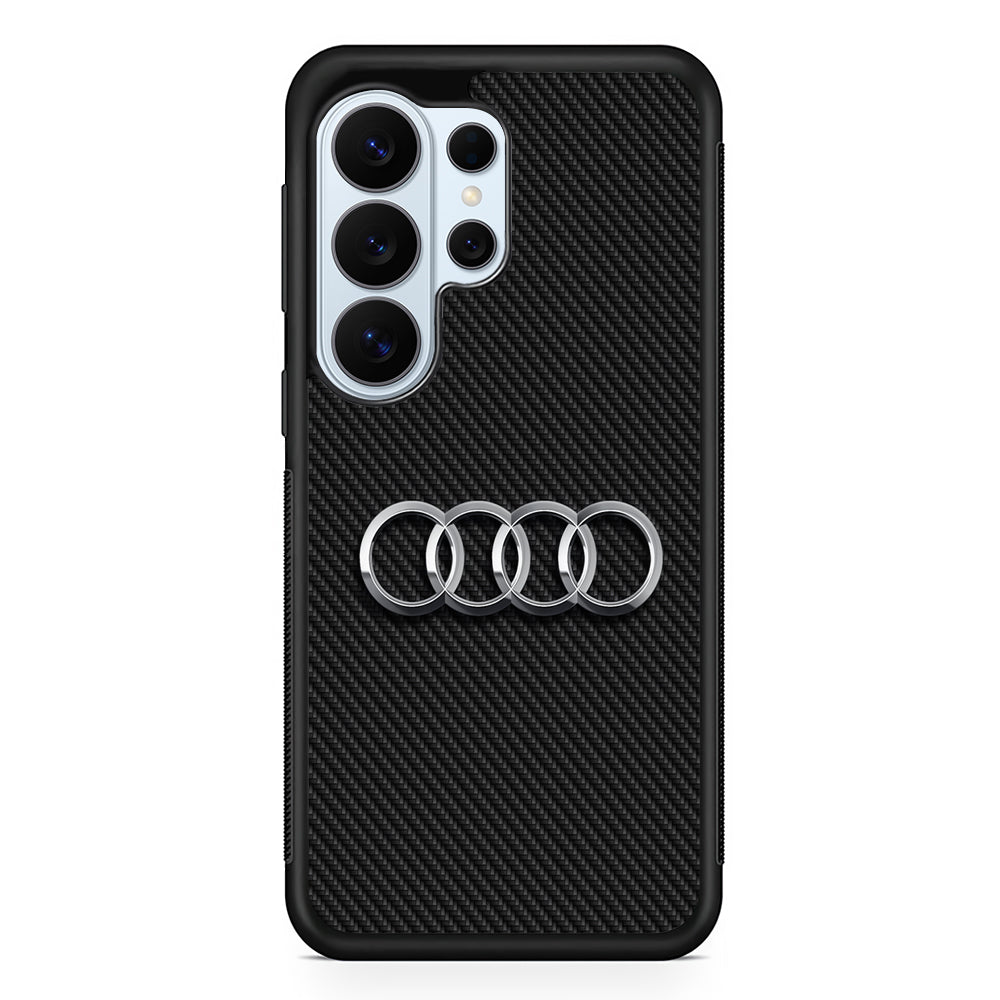 Audi Metal Against a Dark Carbon Samsung Galaxy S26 Ultra Case | Slim Rubber Case for Samsung Galaxy S26 Ultra