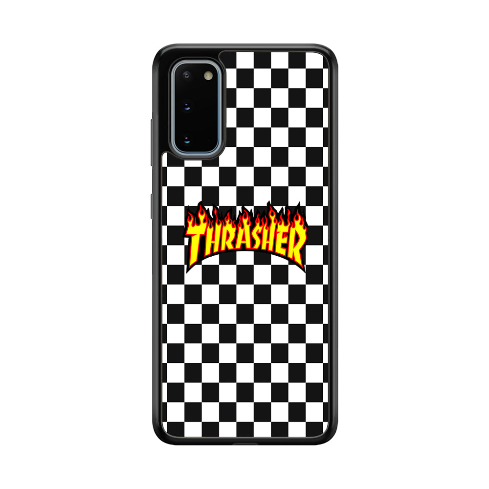 Thrasher Chess Pattern Samsung Galaxy S20 Case | Slim Rubber Case for Samsung Galaxy S20