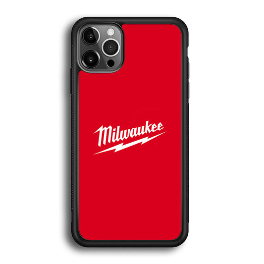 Milwaukee Tool Red Background iPhone 12 Pro Max Case | Slim Rubber Case for iPhone 12 Pro Max