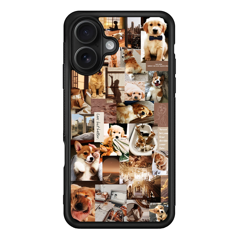 Cute Puppy Dog Aesthetic iPhone 16 Case - Oxvistore
