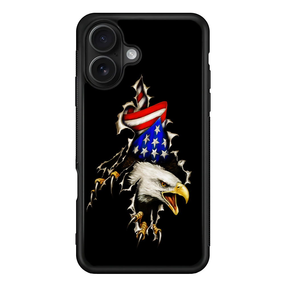 Eagle American Flag Patriotic iPhone 16 Case - Oxvistore
