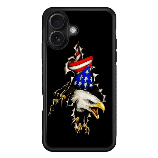 Eagle American Flag Patriotic iPhone 16 Case - Oxvistore