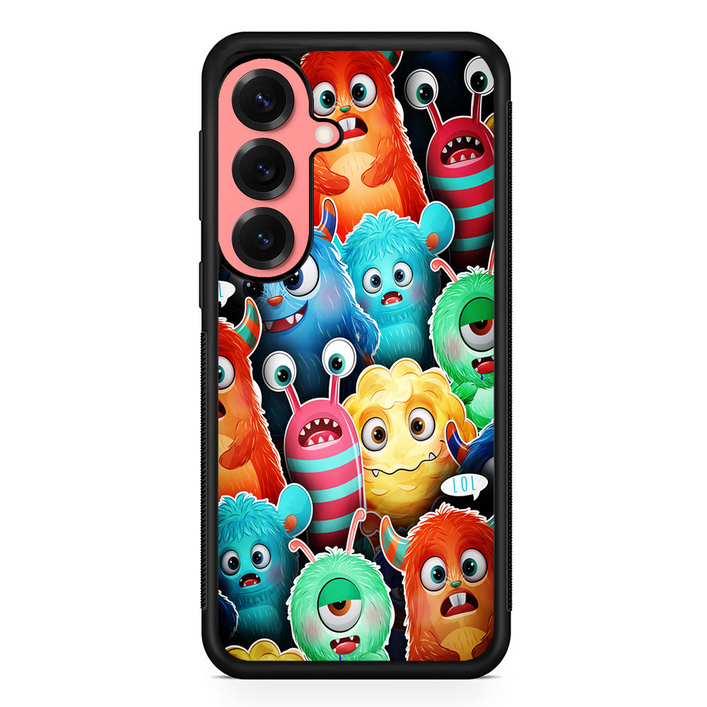 Cute Monsters Aesthetic Samsung Galaxy S25 Case | Protective Case for Samsung Galaxy S25