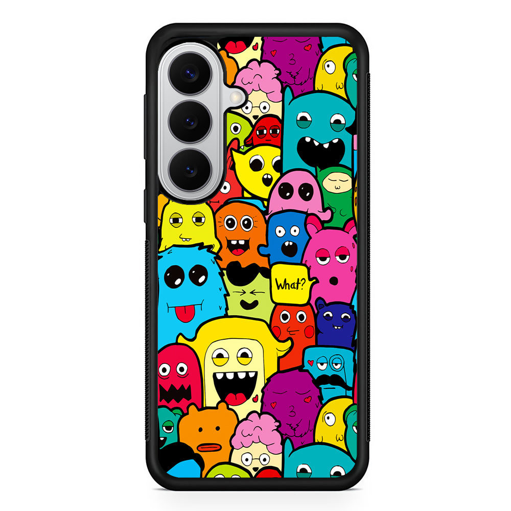 Monster Doodle Funny and Spooky Samsung Galaxy S26 Case | Protective Rubber Cover