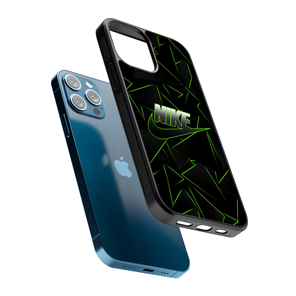 Nike Green Laser Point 2D Rubber Phone Case | Slim Protective Phone Case