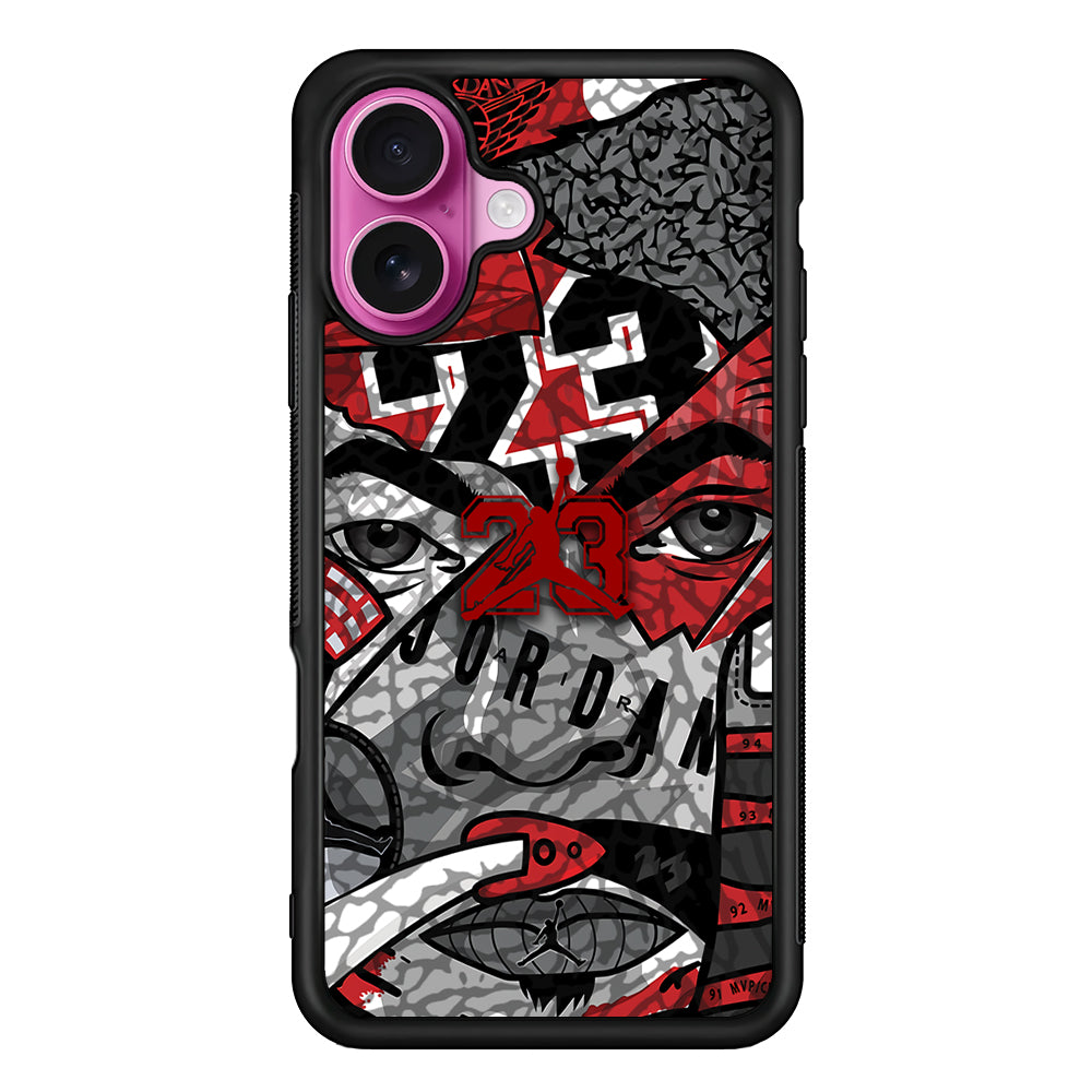 Air Jordan Face Without Mask iPhone 17 Case - Slim Rubber Case for iPhone 17