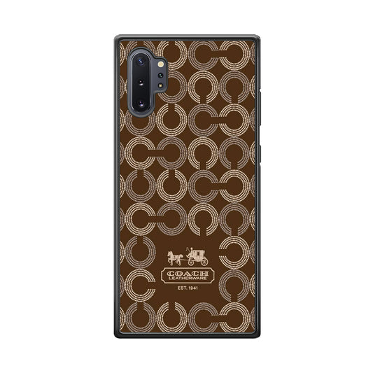 Coach Pattern Brown Samsung Galaxy Note 10 Plus Case | Slim Rubber Case for Samsung Galaxy Note 10 Plus