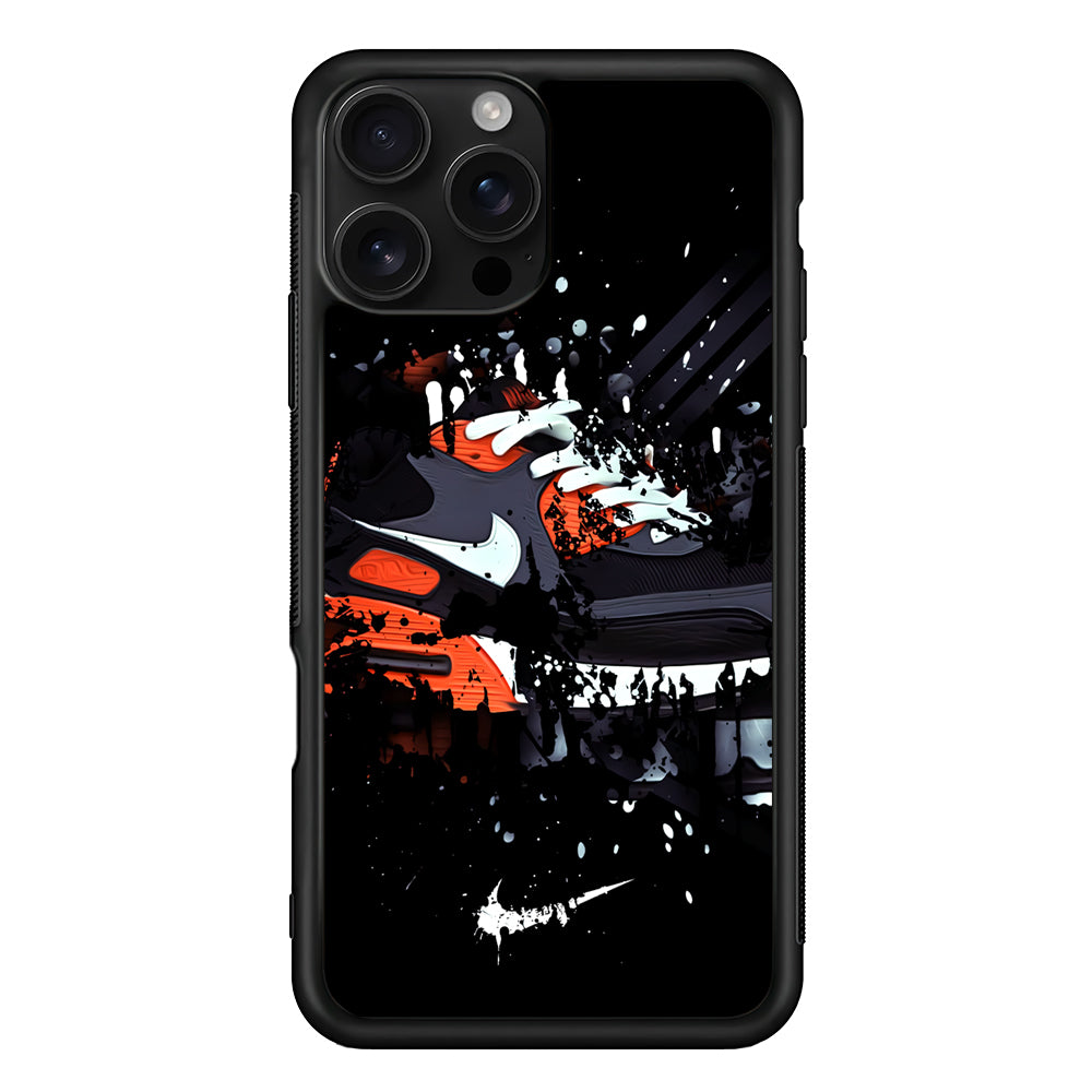 Nike Black Ink Splash iPhone 16 Pro Case - Stylish Protective Cover for iPhone 16 Pro