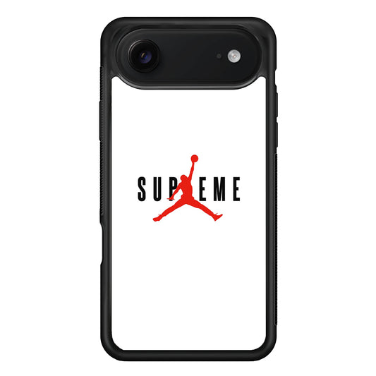 Jordan X Supreme White Background iPhone 17 Air Case | Slim Rubber Case for iPhone 17 Air