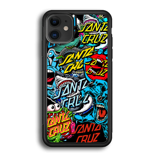 Santa Cruz Skateboard logo iPhone 12 Case | Slim Rubber Case for iPhone 12