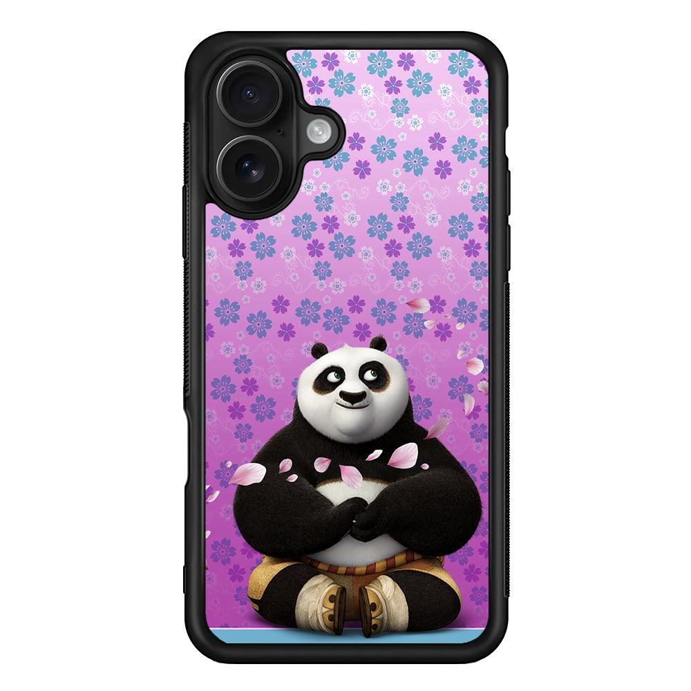 Kung Fu Panda Flower Background iPhone 16 Case - Oxvistore