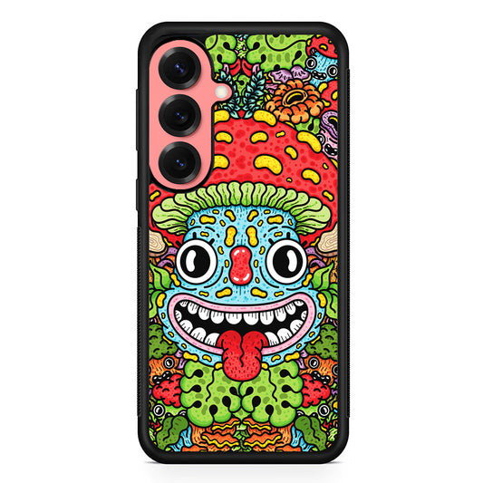 Mushroom Face Doodle Samsung Galaxy S25 Case | Protective Case for Samsung Galaxy S25