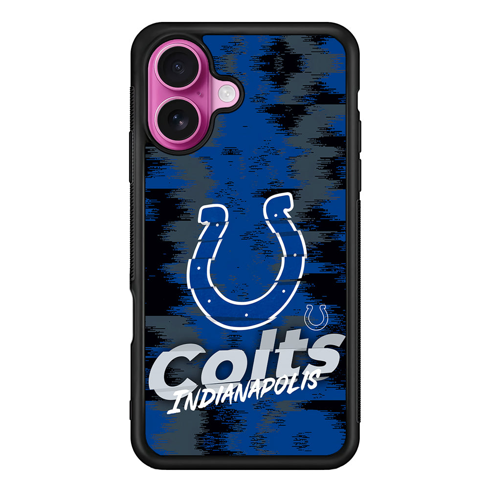 Indianapolis Colts Abstract Color iPhone 17 Case | Slim Protective Rubber Phone Cover