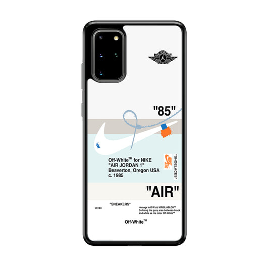 Off White x Nike Air Jordan Natural Samsung Galaxy S20 Plus Case | Slim Rubber Case for Samsung Galaxy S20 Plus