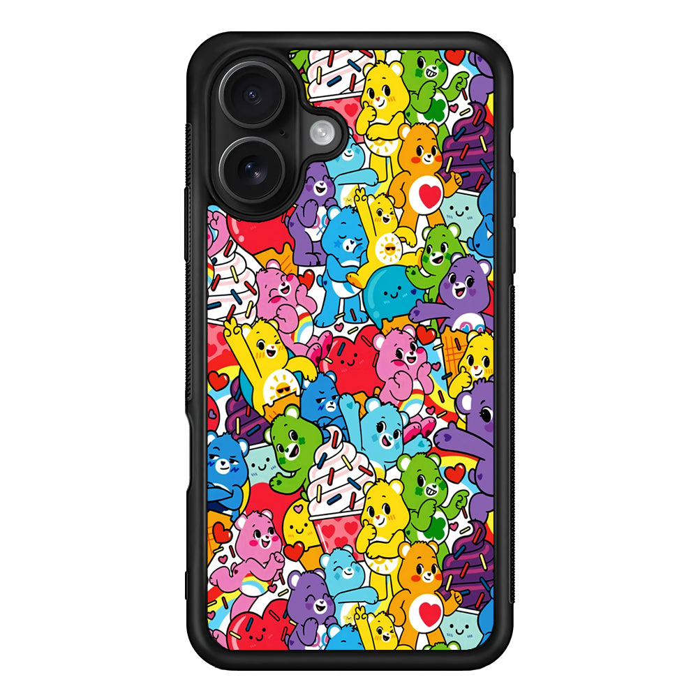 Care Bears Aesthetic Pattern iPhone 16 Case - Oxvistore