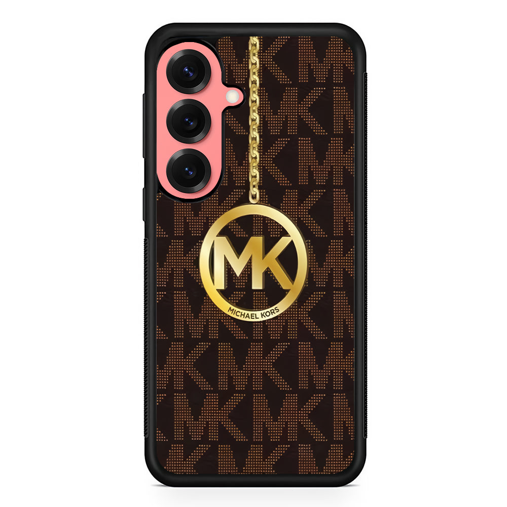 Michael Kors Brown Pattern Samsung Galaxy S25 Case | Slim Rubber Case for Samsung Galaxy S25