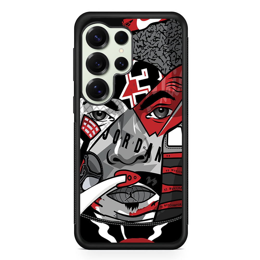 Air Jordan Warrior's Eyes Samsung Galaxy S25 Ultra Case | Durable Rubber Case for Samsung Galaxy S25 Ultra