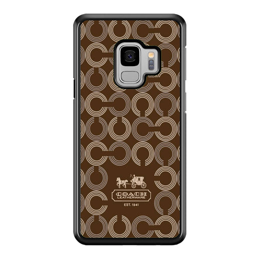 Coach Pattern Brown Samsung Galaxy S9 Case | Slim Rubber Case for Samsung Galaxy S9