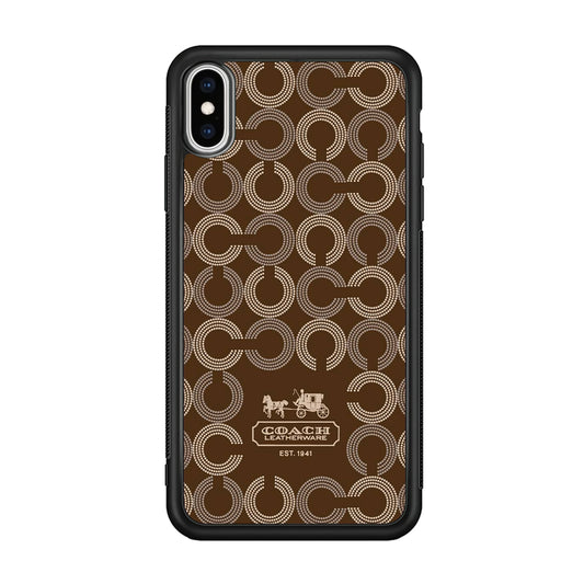 Coach Pattern Brown iPhone Xs Max Case | Slim Rubber Case for iPhone Xs Max