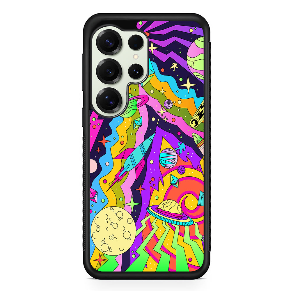 Trippy Spaceland Planets Samsung Galaxy S25 Ultra Case | Durable Rubber Case for Samsung Galaxy S25 Ultra
