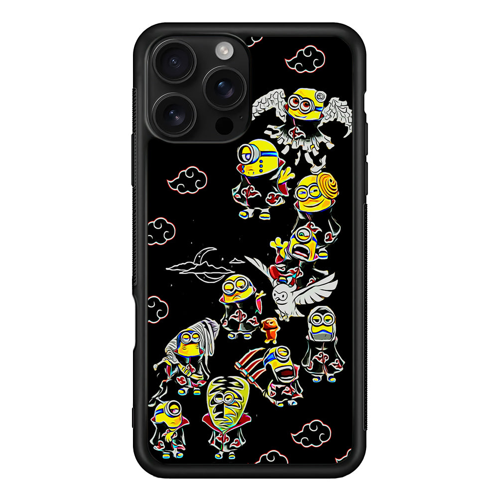 Minions Akatsuki Cosplay iPhone 16 Pro Case | Durable Protective Case for iPhone 16 Pro
