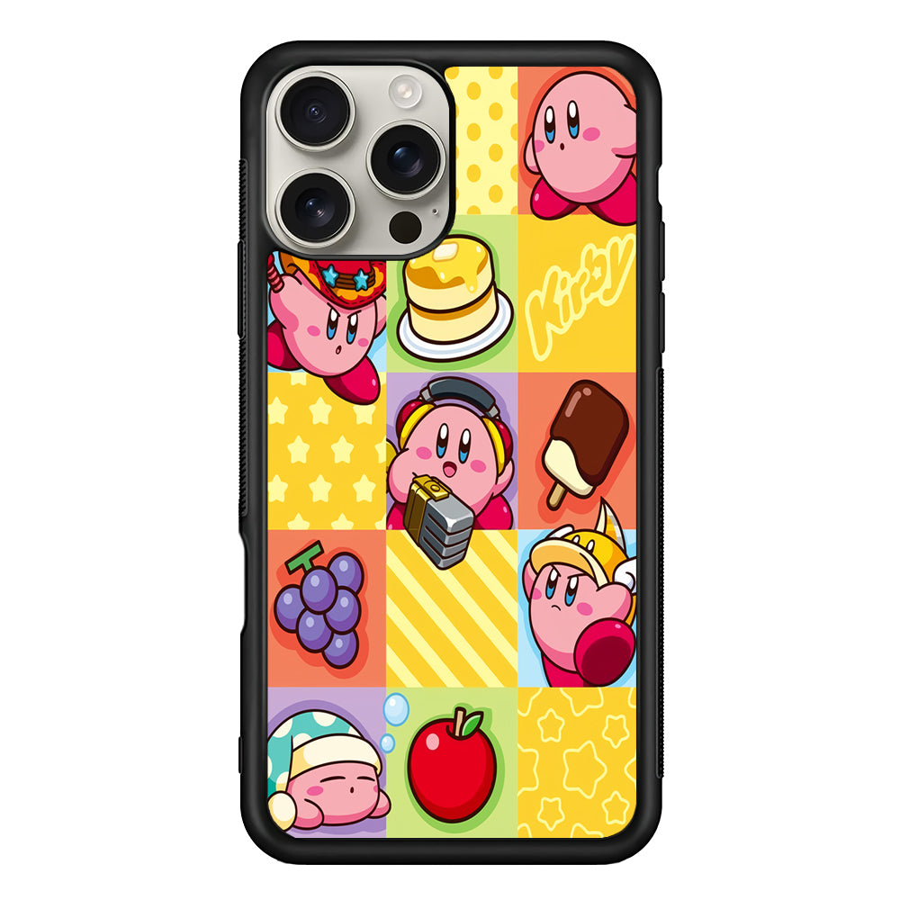Cute Kirby Collage iPhone 16 Pro Max Case | Stylish Protective Case for iPhone 16 Pro Max