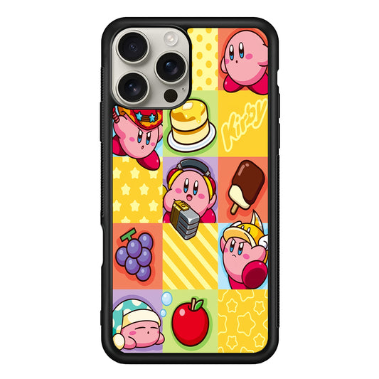Cute Kirby Collage iPhone 16 Pro Max Case | Stylish Protective Case for iPhone 16 Pro Max