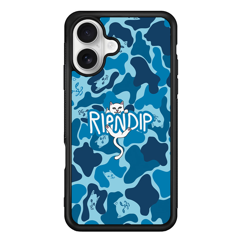 Rip N Dip Blue Camo iPhone 16 Plus Case | Slim Rubber Case for iPhone 16 Plus