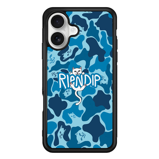 Rip N Dip Blue Camo iPhone 16 Plus Case | Slim Rubber Case for iPhone 16 Plus