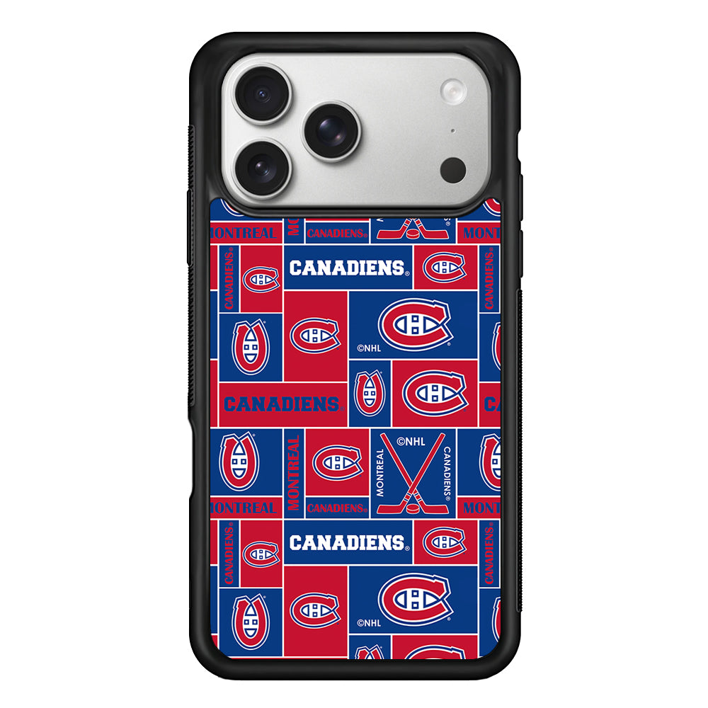 Montreal Canadiens Pattern iPhone 17 Pro Case | Slim Rubber Case for iPhone 17 Pro