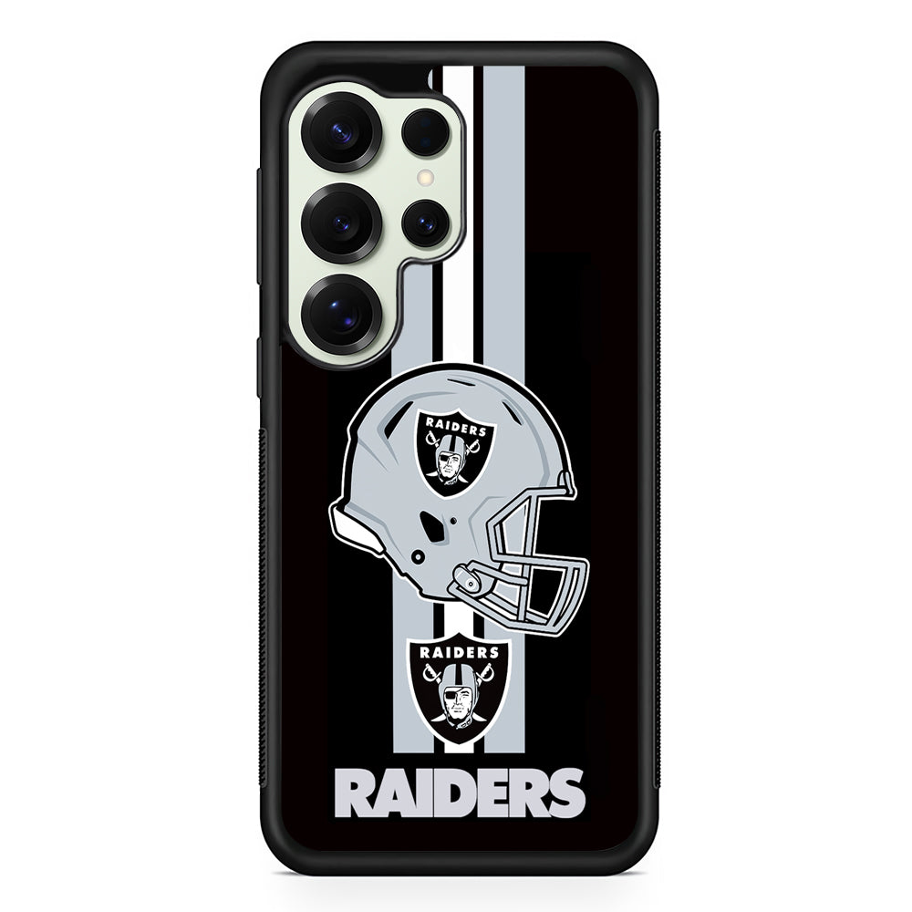 Las Vegas Raiders Helmet Samsung Galaxy S25 Ultra Case | Durable Rubber Case for Samsung Galaxy S25 Ultra