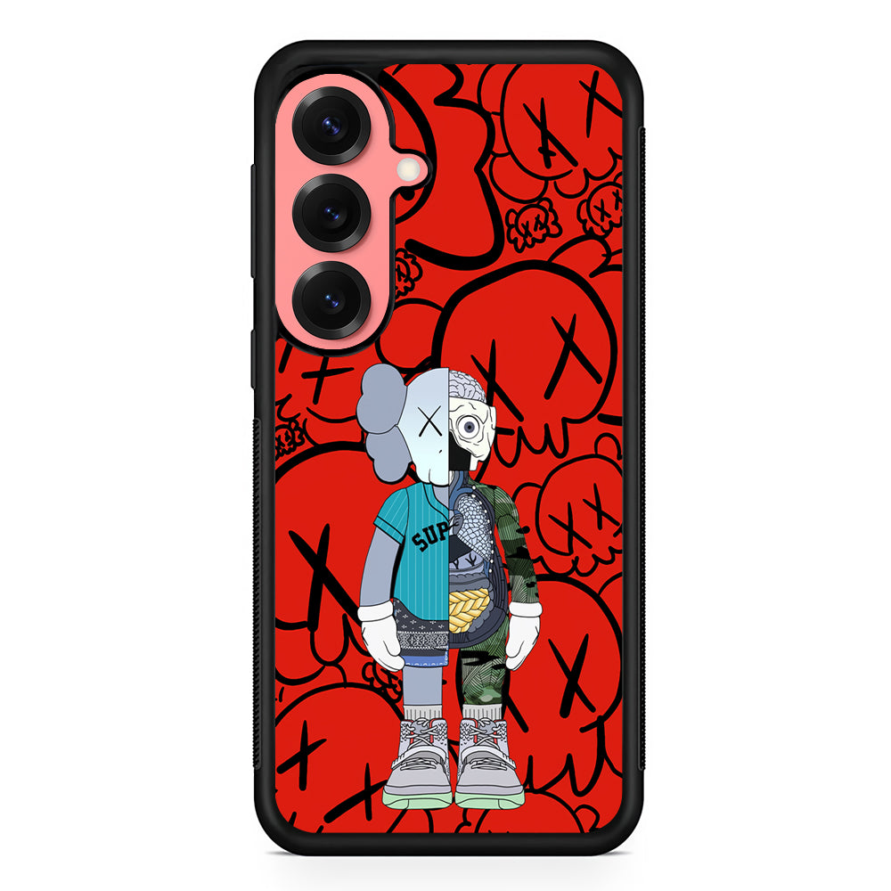 Kaws Graffiti Red Samsung Galaxy S25 Case | Slim Rubber Case for Samsung Galaxy S25