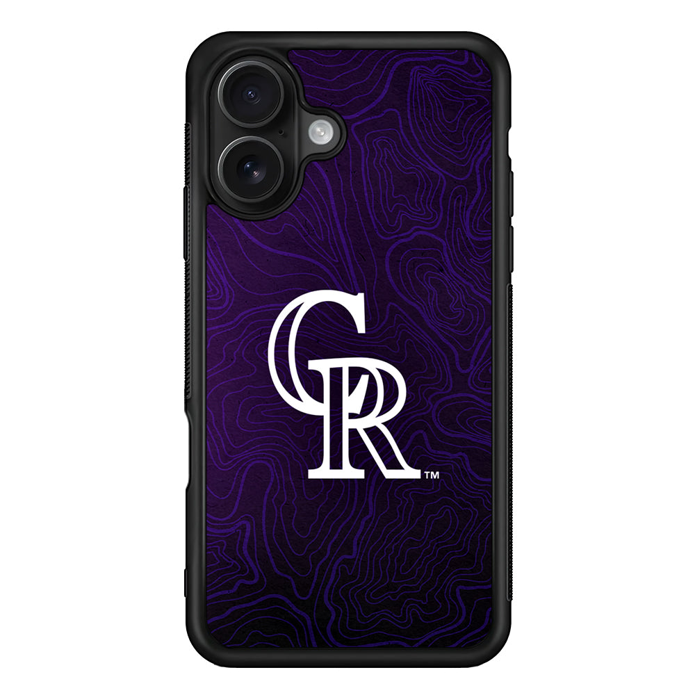 Colorado Rockies Abstract iPhone 16 Case - Oxvistore